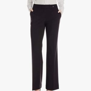 Classic Fit Career Black Mid-rise Chic Trouser Dress Pants Event Going Out